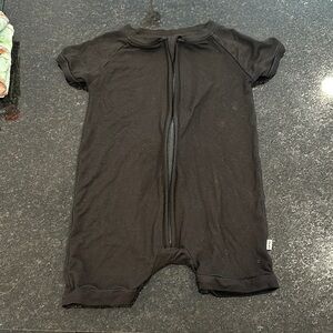 Little Sleepies Black Bodysuit One Piece with Zipper